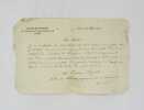 Lettre autographe signée. PRINCE (Charles)