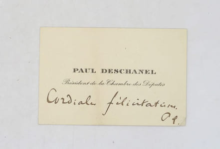 Carte autographe signée de ses initiales
