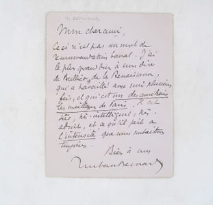 Carte pneumatique autographe signée adressée à Georges Feydeau