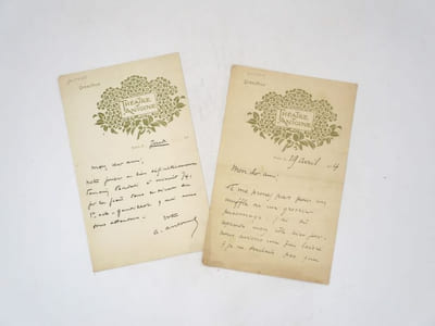 2 lettres autographes signées