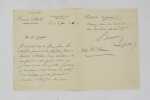 Lettre autographe signée à Georges Feydeau. DESCAVES (Lucien)
