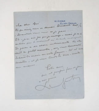 2 lettres autographes signées probablement adressées à Georges Feydeau. GUITRY (Sacha)
