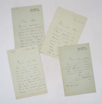 4 lettres autographes signées probablement adressées à Georges Feydeau. HALÉVY (Ludovic)