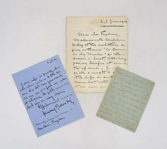 3 lettres autographes signées adressée à Georges Feydeau