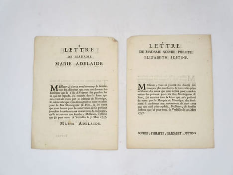[Recueil de lettres imprimées de la famille de Louis XV adressées à la ville d'Avignon]. [ATTENTAT DAMIENS]