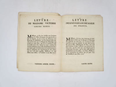[Recueil de lettres imprimées de la famille de Louis XV adressées à la ville d'Avignon]