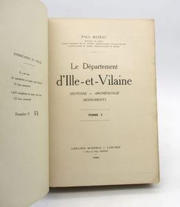 Le Département d'Ille-&-Vilaine : Histoire - Archéologie - Monuments