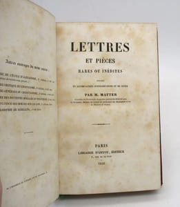 Lettres et pièces rares ou inédites publiées et accompagnées d'introductions et de notes