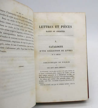 Lettres et pièces rares ou inédites publiées et accompagnées d'introductions et de notes. MATTER (Jacques)