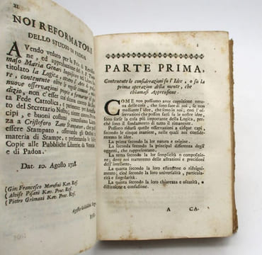 La Logica o l'Arte del pensare, contenente, oltre alle regole comuni, molte nuove osservazioni proprie a formare il giudizio. [ARNAULD (Antoine); ...