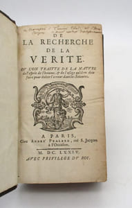 De la recherche de la vérité. Où l'on traitte de la nature de l'esprit de l'homme, & de l'usage qu'il en doit faire pour éviter l'erreur dans les sciences : tome Ier seul