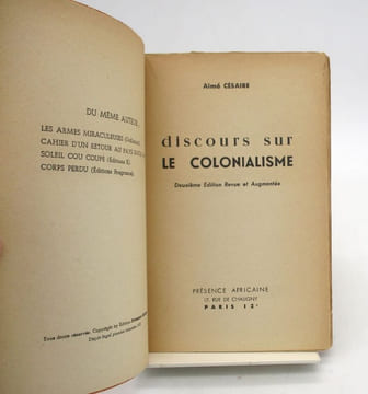 Discours sur le colonialisme. CÉSAIRE (Aimé)