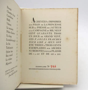 Fables fraîches pour lire à jeun. [BETTENCOURT (Pierre)]