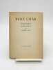 René Char : conférence prononcée le 3 juillet 1946 à Paris par Gilbert Lely. LELY (Gilbert)