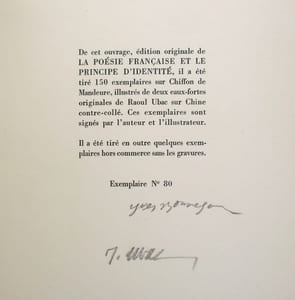 La Poésie française et le Principe d'identité