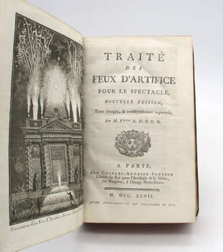 Traité des feux d'artifice pour le spectacle. [PERRINET D'ORVAL (Jean-Charles); FREZIER (Amédée-François)]
