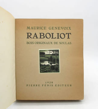 Raboliot. GENEVOIX (Maurice); SOULAS (Louis-Joseph)