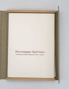 Pour accompagner Arpad Szenes