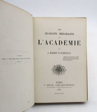 Les Quarantes médaillons de l'Académie. BARBEY D'AUREVILLY (J.)