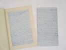 Critique litt&eacute;raire : 2 manuscrits autographes sign&eacute;s. SILVESTRE (Armand)