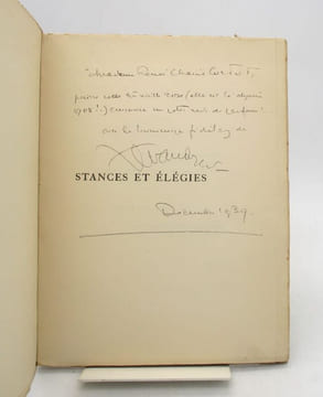 Stances et Élégies. VAUDOYER (Jean-Louis)