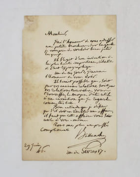 Lettre autographe signée. BALLANCHE (Pierre Simon)