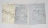 3 lettres autographes sign&eacute;es. M&Eacute;RIM&Eacute;E (Prosper)