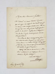 Lettre autographe signée