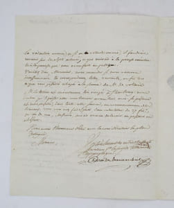 Lettre allographe signée