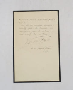 Lettre autographe signée