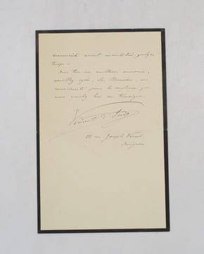 Lettre autographe signée. INDY (Vincent d')