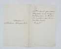 Lettre autographe. MAISTRE (Xavier de)