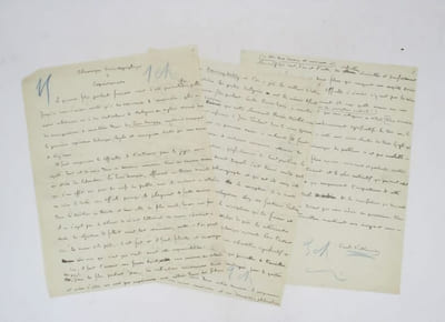 Expériences - Chronique cinématographique : manuscrit autographe signé