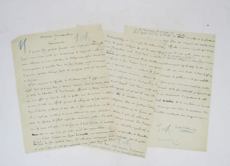 Expériences - Chronique cinématographique : manuscrit autographe signé. VUILLERMOZ (Émile)
