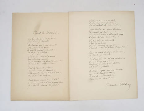 Chant du désespéré : poème autographe signé. VILDRAC (Charles)