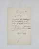Lettre autographe sign&eacute;e. LECONTE DE LISLE (Charles)