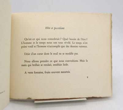 L'Effroi la joie. CHAR (René)
