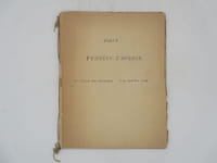 Pensées d'avenir : manuscrit autographe signé