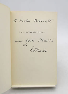 "Disent les imbéciles". SARRAUTE (Nathalie)