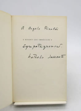 "Disent les imbéciles". SARRAUTE (Nathalie)