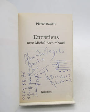 Entretiens avec Michel Archimbaud. BOULEZ (Pierre)