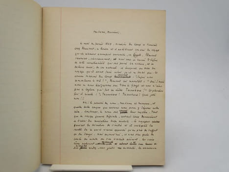 Ceylan l'île sacrée : manuscrit autographe signé. BAÜER (Gérard)