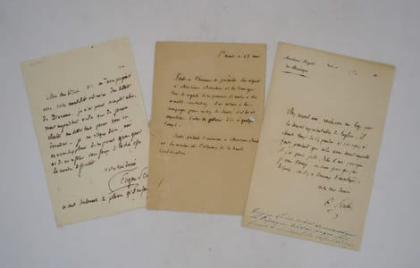 3 lettres autographes dont 2 signées