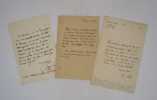 3 lettres autographes dont 2 sign&eacute;es. SCRIBE (Eug&egrave;ne)