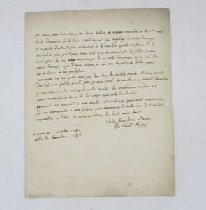 Lettre autographe signée