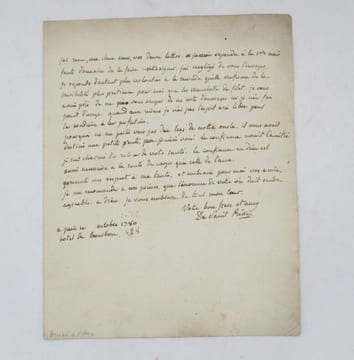 Lettre autographe signée. BERNARDIN DE SAINT-PIERRE (Jacques-Henri)