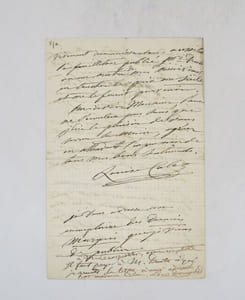 Lettre autographe signée