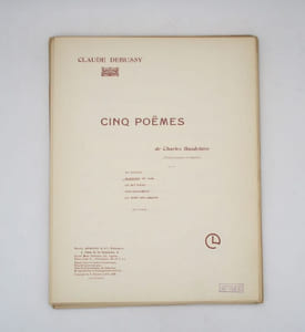 Ensemble de 14 grands formats musicaux de poèmes de Baudelaire