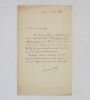 Lettre autographe sign&eacute;e . ROD (&Eacute;douard)