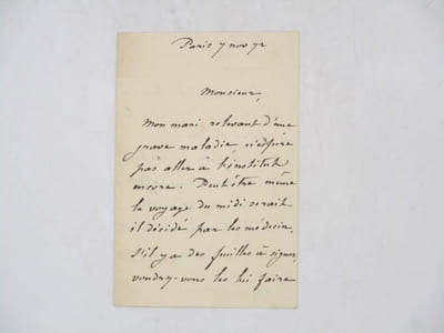 Lettre autographe signée